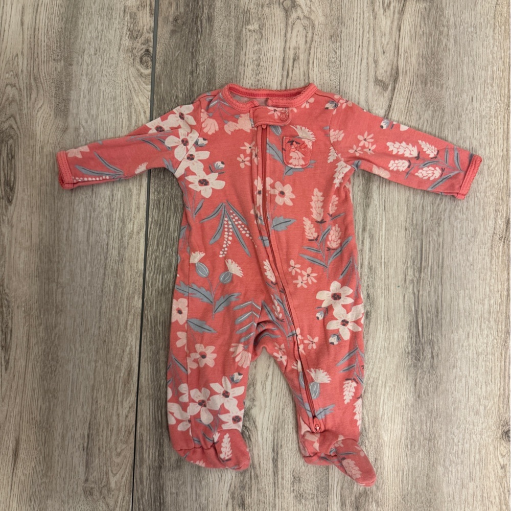 Carter's Pink Floral Footie One Piece